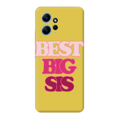 Xiaomi Redmi Note 12 4G Best Big Sis Yellow Colored Silicone TPU Θήκη