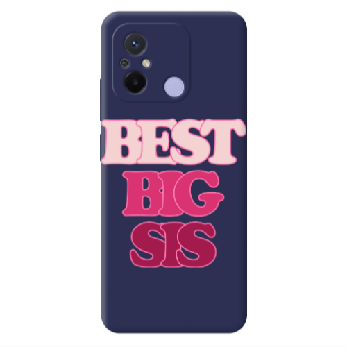 Xiaomi Redmi 12C Best Big Sis Dark blue Colored Silicone TPU Θήκη