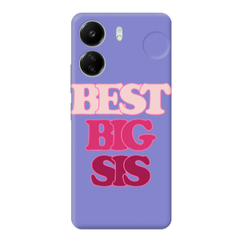 Xiaomi Redmi 13C Best Big Sis Purple Colored Silicone TPU Θήκη