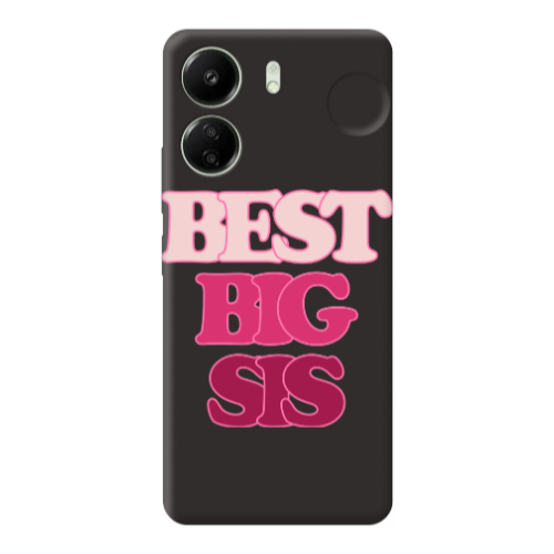 Xiaomi Redmi 13C Best Big Sis Black Colored Silicone TPU Θήκη
