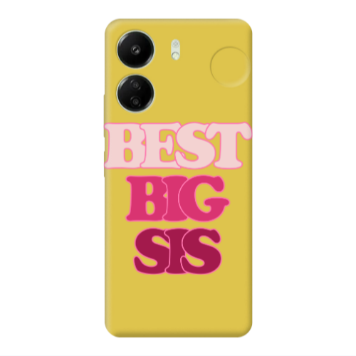Xiaomi Redmi 13C Best Big Sis Yellow Colored Silicone TPU Θήκη