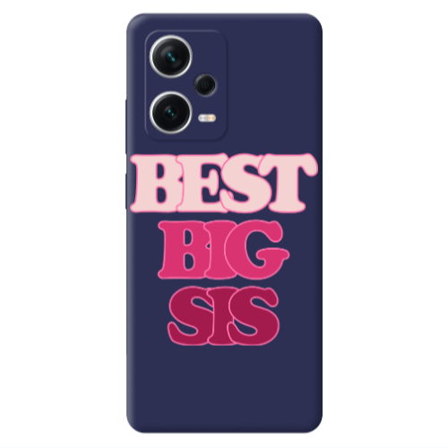 Xiaomi Poco X5 Best Big Sis Dark blue Colored Silicone TPU Θήκη