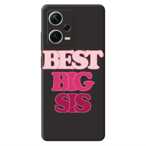 Xiaomi Poco X5 Best Big Sis Black Colored Silicone TPU Θήκη