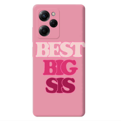 Xiaomi Poco X5 Pro Best Big Sis Pink Colored Silicone TPU Θήκη