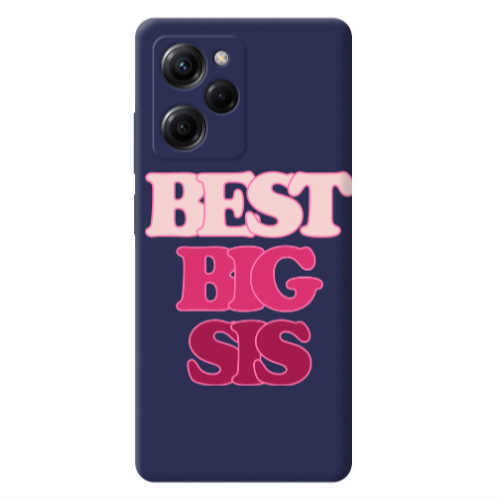 Xiaomi Poco X5 Pro Best Big Sis Dark blue Colored Silicone TPU Θήκη