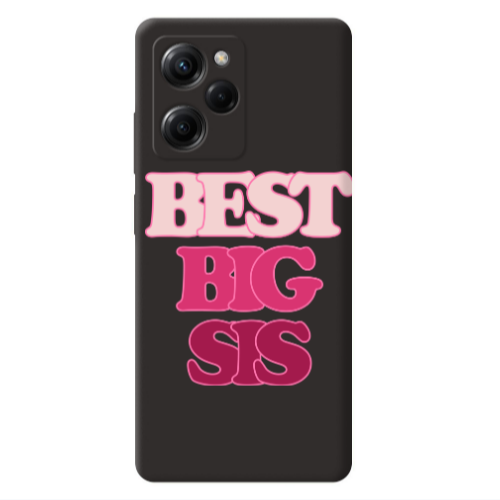 Xiaomi Poco X5 Pro Best Big Sis Black Colored Silicone TPU Θήκη