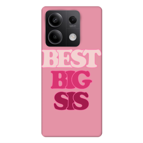 Xiaomi Redmi Note 13 5G Best Big Sis Pink Colored Silicone TPU Θήκη