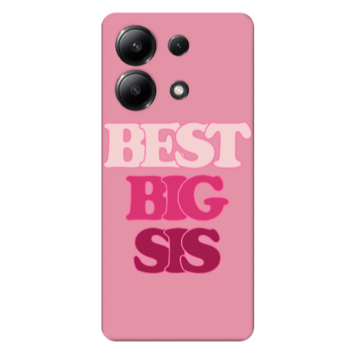 Xiaomi Redmi Note 13 4G Best Big Sis Pink Colored Silicone TPU Θήκη