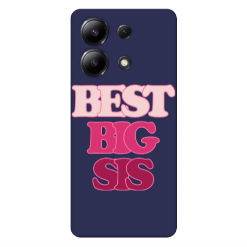 Xiaomi Redmi Note 13 4G Best Big Sis Dark blue Colored Silicone TPU Θήκη