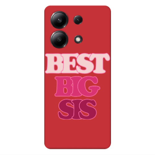 Xiaomi Redmi Note 13 4G Best Big Sis Red Colored Silicone TPU Θήκη