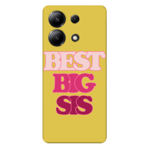 Xiaomi Redmi Note 13 4G Best Big Sis Yellow Colored Silicone TPU Θήκη