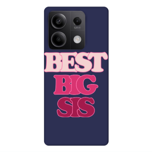 Xiaomi Redmi Note 13Pro 5G Best Big Sis Dark blue Colored Silicone TPU Θήκη