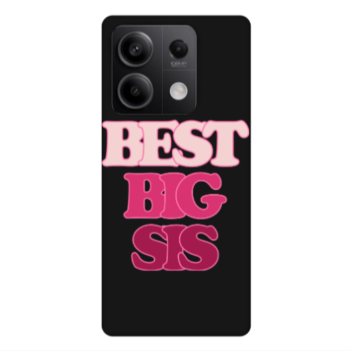 Xiaomi Redmi Note 13Pro 5G Best Big Sis Black Colored Silicone TPU Θήκη