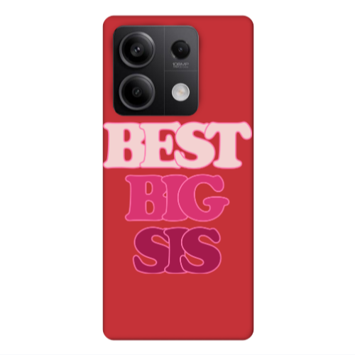Xiaomi Redmi Note 13Pro 5G Best Big Sis Red Colored Silicone TPU Θήκη