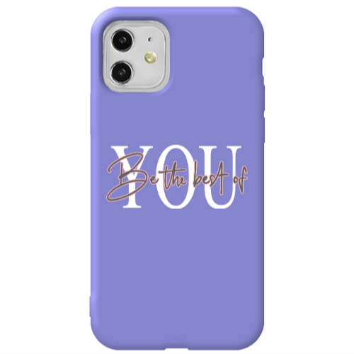 Apple iPhone 11  Be the best of Purple Colored Silicone TPU Θήκη