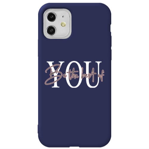 Apple iPhone 11  Be the best of Dark blue Colored Silicone TPU Θήκη