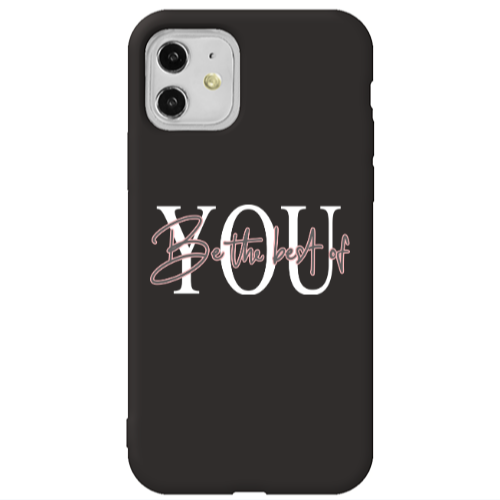 Apple iPhone 11  Be the best of Black Colored Silicone TPU Θήκη
