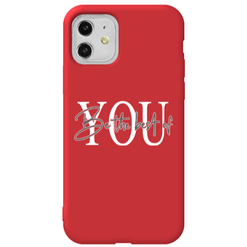 Apple iPhone 11  Be the best of Red Colored Silicone TPU Θήκη