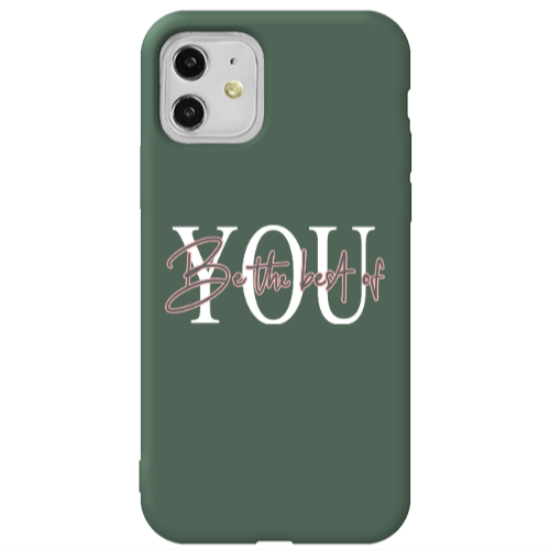 Apple iPhone 11  Be the best of Dark Green Colored Silicone TPU Θήκη