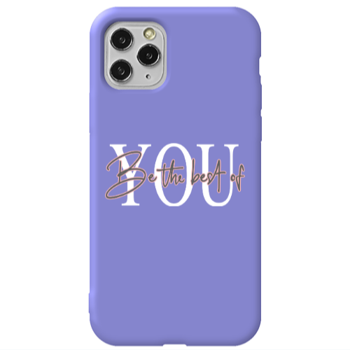 Apple iPhone 11 Pro Be the best of Purple Colored Silicone TPU Θήκη