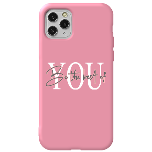 Apple iPhone 11 Pro Be the best of Pink Colored Silicone TPU Θήκη