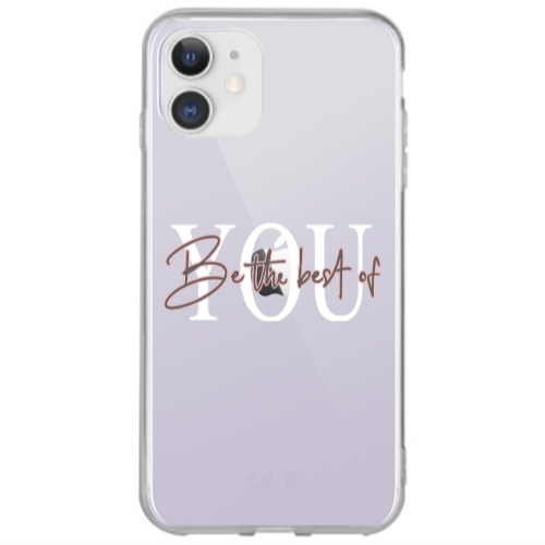 Apple iPhone 12 Be the best of Transparent Silicone TPU Θήκη