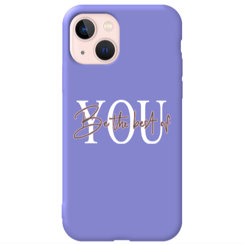 Apple iPhone 13 Be the best of Purple Colored Silicone TPU Θήκη