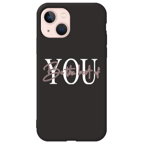 Apple iPhone 13 Be the best of Black Colored Silicone TPU Θήκη
