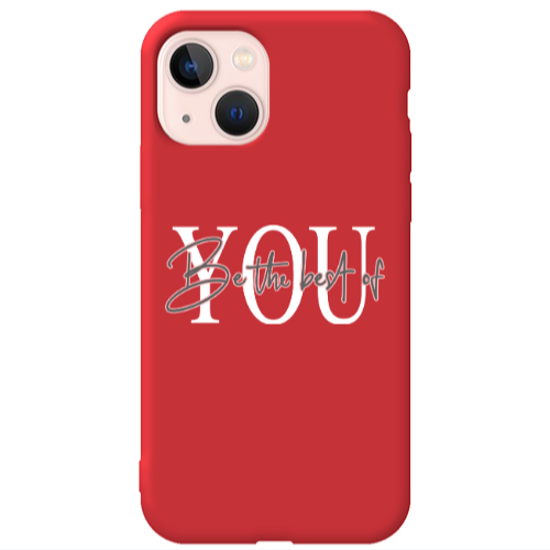 Apple iPhone 13 Be the best of Red Colored Silicone TPU Θήκη