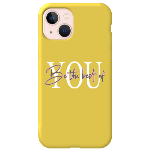 Apple iPhone 13 Be the best of Yellow Colored Silicone TPU Θήκη