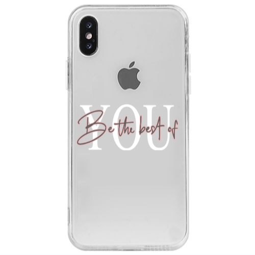 Apple iPhone X Be the best of Transparent Silicone TPU Θήκη