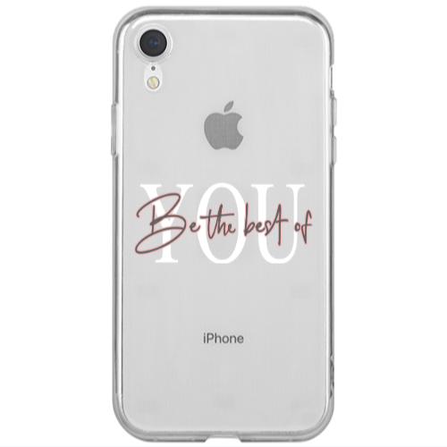 Apple iPhone Xr Be the best of Transparent Silicone TPU Θήκη