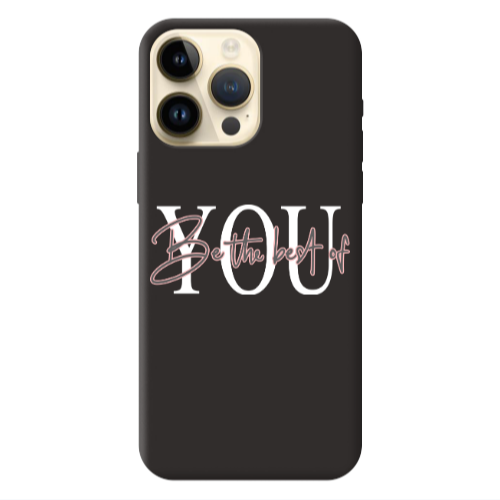 Apple iPhone 13 Pro Max Be the best of Black Colored Silicone TPU Θήκη
