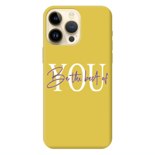 Apple iPhone 13 Pro Max Be the best of Yellow Colored Silicone TPU Θήκη