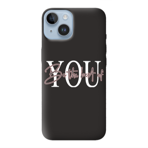 Apple iPhone 14  Be the best of Black Colored Silicone TPU Θήκη
