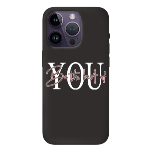 Apple iPhone 14 Pro Max Be the best of Black Colored Silicone TPU Θήκη