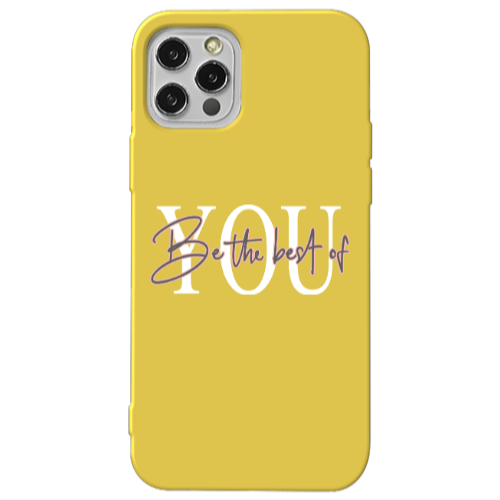 Apple iPhone 13 Pro Be the best of Yellow Colored Silicone TPU Θήκη