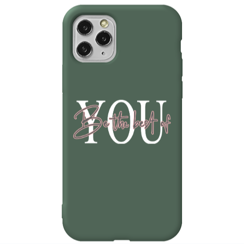 Apple iPhone 11 Pro Max Be the best of Dark Green Colored Silicone TPU Θήκη