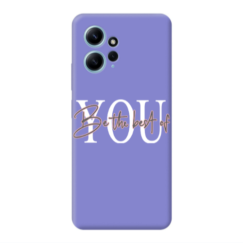 Xiaomi Redmi Note 12 4G Be the best of Purple Colored Silicone TPU Θήκη