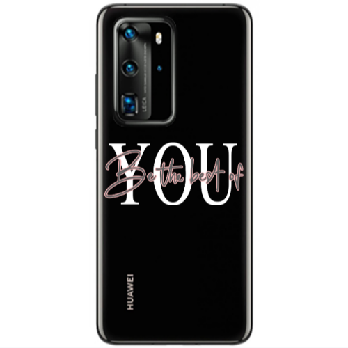 Huawei P40 Pro Be the best of Transparent Silicone TPU Θήκη