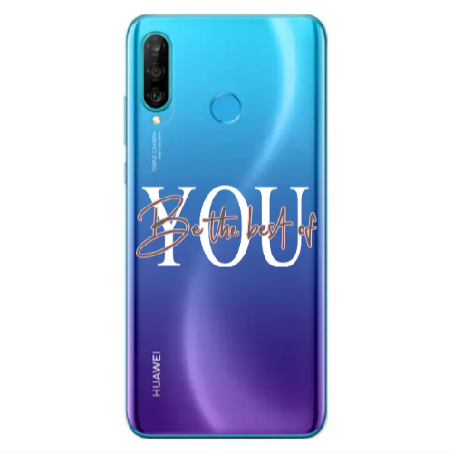 Huawei P30 Lite Be the best of Transparent Silicone TPU Θήκη