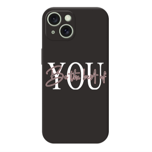 Apple iPhone 15 Be the best of Black Colored Silicone TPU Θήκη