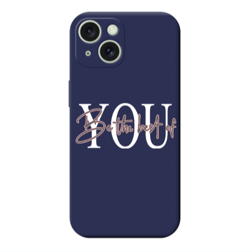 Apple iPhone 15 Plus Be the best of Dark blue Colored Silicone TPU Θήκη