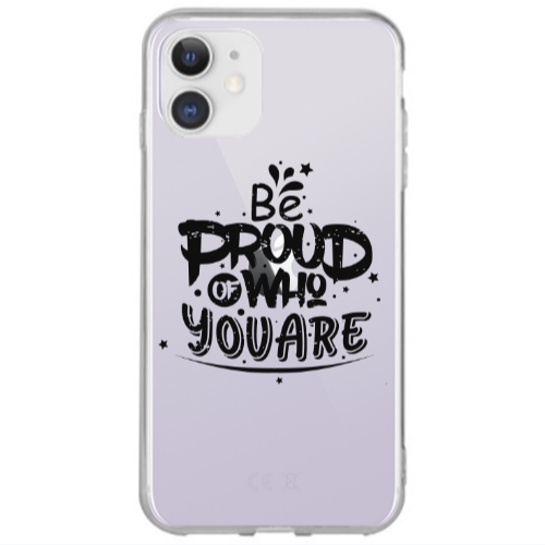 Apple iPhone 12 Be proud of who you are Transparent Silicone TPU Θήκη