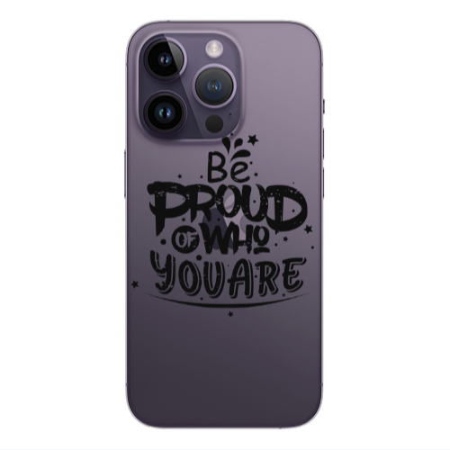 Apple iPhone 14 Pro  Be proud of who you are Transparent Silicone TPU Θήκη