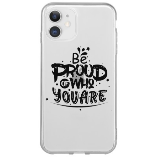 Apple iPhone 12 Mini Be proud of who you are Transparent Silicone TPU Θήκη