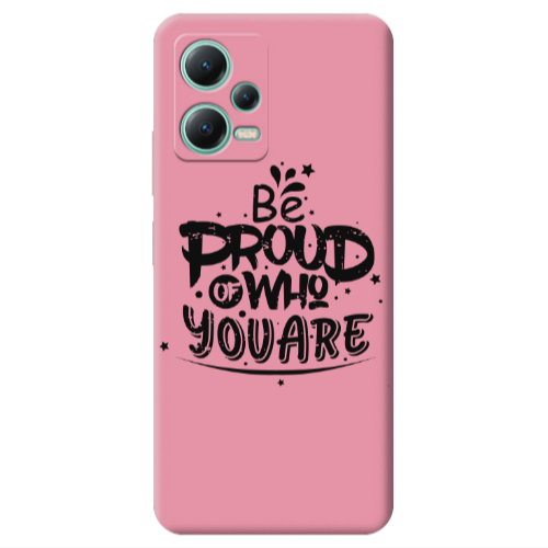 Xiaomi Redmi Note 12 Pro 5G Be proud of who you are Pink Colored Silicone TPU Θήκη