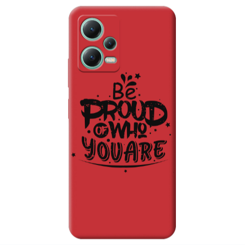 Xiaomi Redmi Note 12 Pro 5G Be proud of who you are Red Colored Silicone TPU Θήκη
