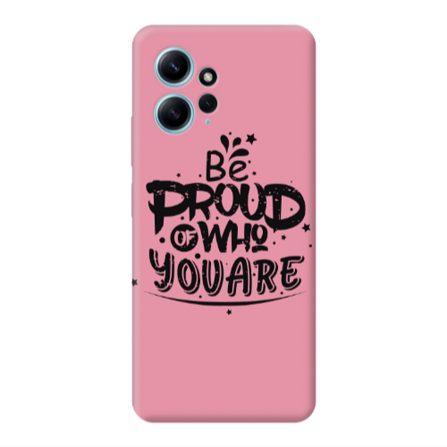 Xiaomi Redmi Note 12 4G Be proud of who you are Pink Colored Silicone TPU Θήκη