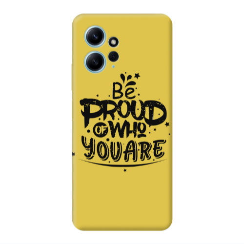 Xiaomi Redmi Note 12 4G Be proud of who you are Yellow Colored Silicone TPU Θήκη